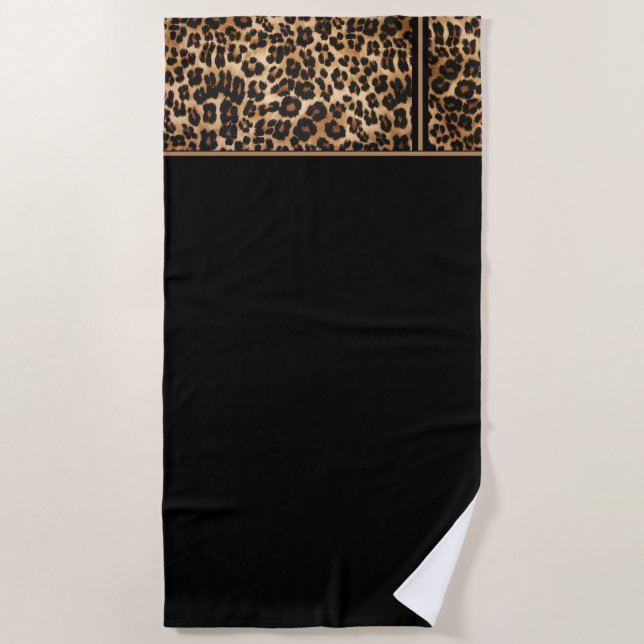 Beach Towel-Leopard Print Towel (Front)