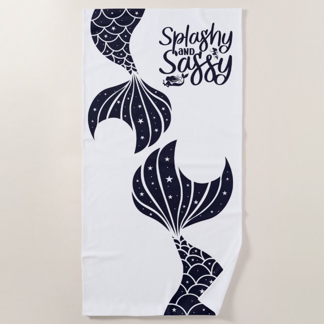 Beach Towel--Mermaid Beach Towel (Front)