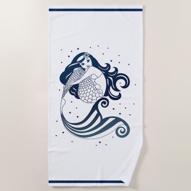 Beach Towel--Mermaid Beach Towel (Front)