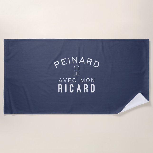 Beach towel - Peinard with my Ricard! (Front)