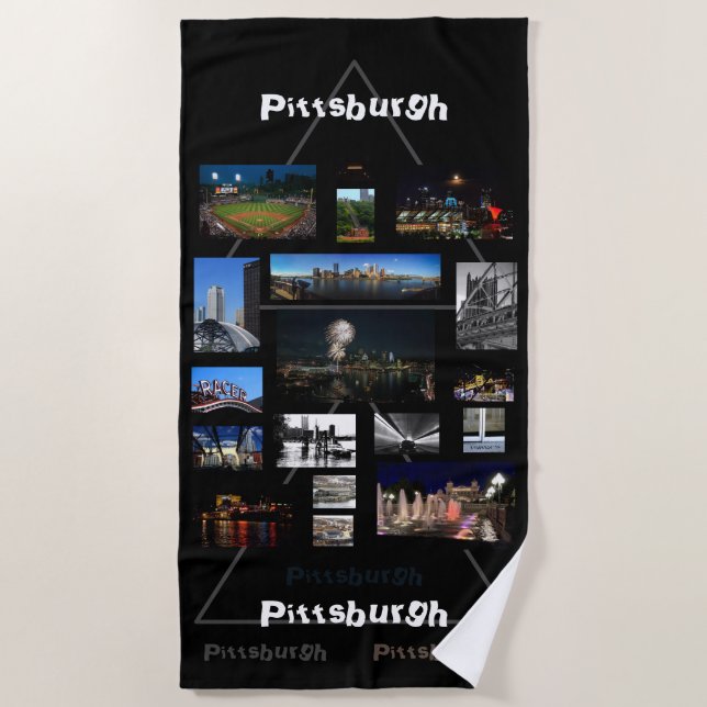 Beach Towel Pittsburgh Photo  (Front)