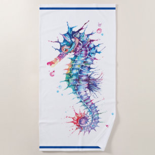 Beach Towel--Sea Horse Beach Towel