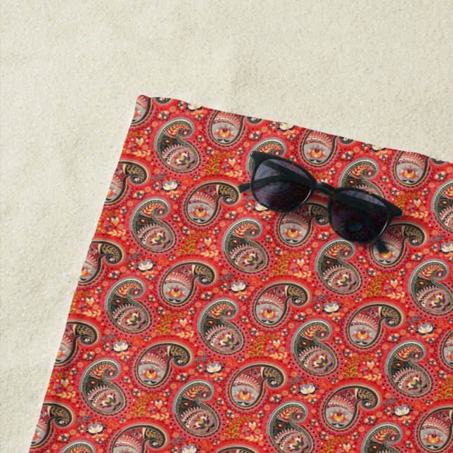 Beach Towel - Seamless Abstract Paisley (In Situ)