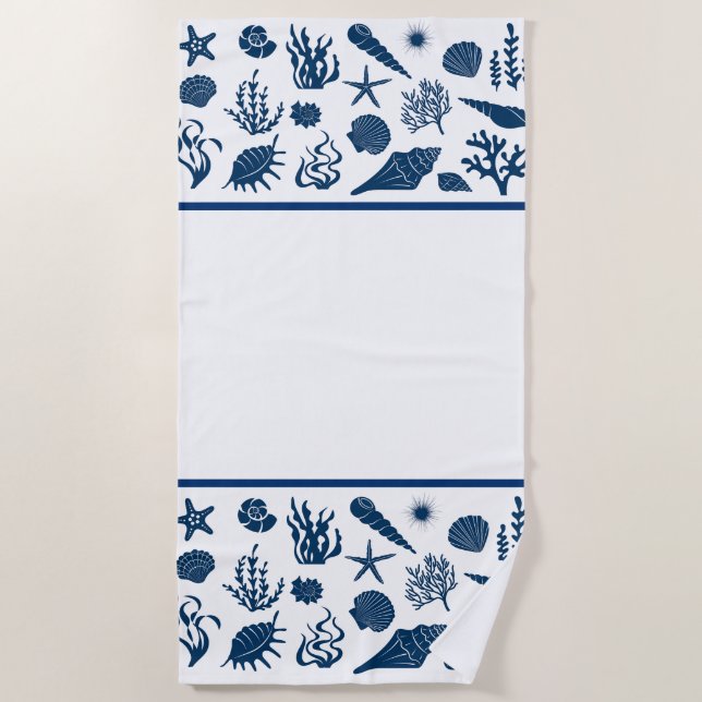 Beach Towel--Shells Towel (Front)