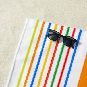 Beach Towel Spring Caribbean Colorful Color Stripe