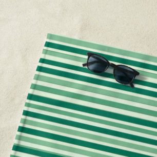 Beach Towel Spring Green & White Stripe