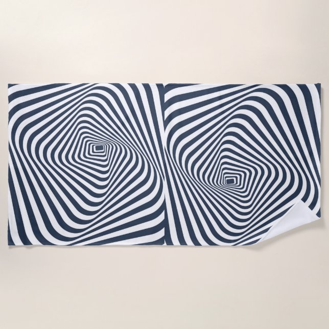 Beach Towel - Through the Tunnels Abstract  (Front)
