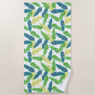 Beach Towel--Tropical Palms Print Towel