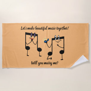 Beach Towel - Will you marry me?