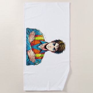 beach towel with manga security expert