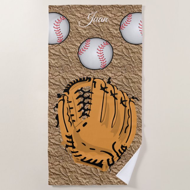 Beach towels Baseball (Front)