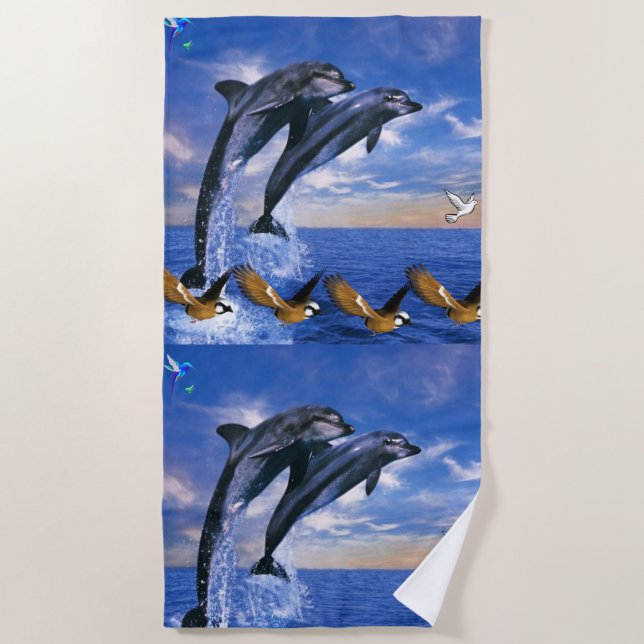 Beach towels Dolphins (Front)