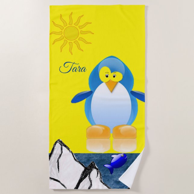 Beach towels Penguin (Front)