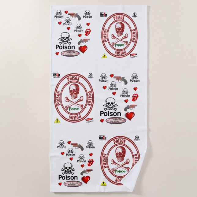 Beach towels Poison (Front)