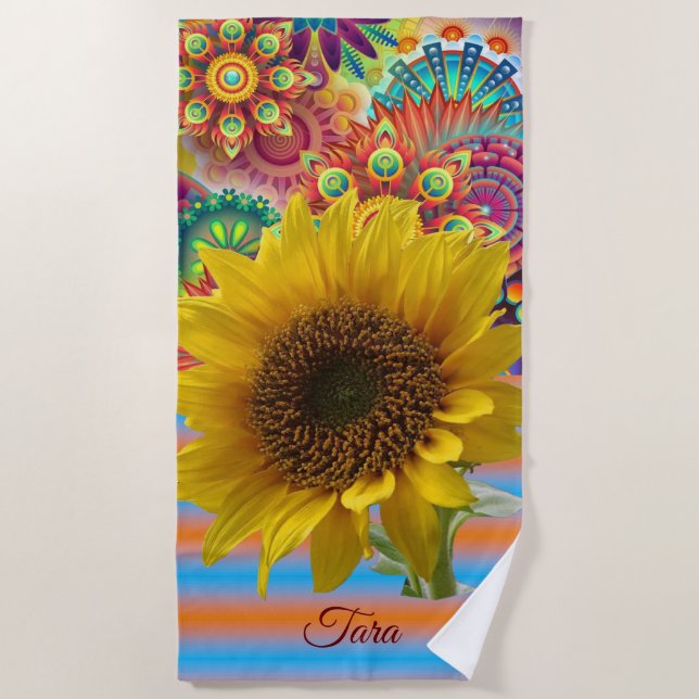Beach towels Sunflower (Front)