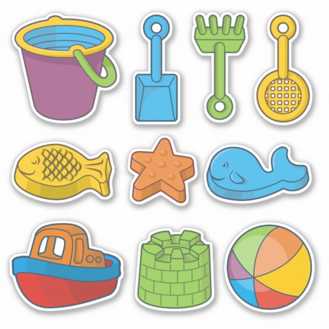 Beach Toys Icons (Front)