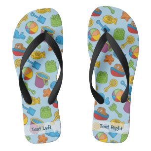 Beach Toys Icons Flip Flops