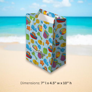 Beach Toys Icons Pattern Medium Gift Bag