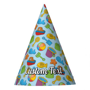 Beach Toys Icons Pattern Party Hat