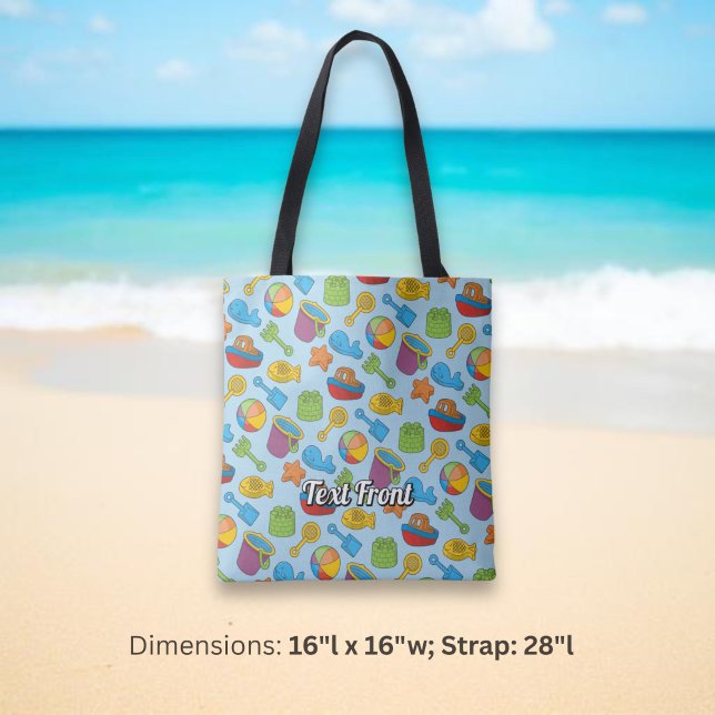 Beach Toys Icons Pattern Tote Bag (Creator Uploaded)