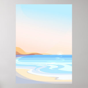 Beach travel poster