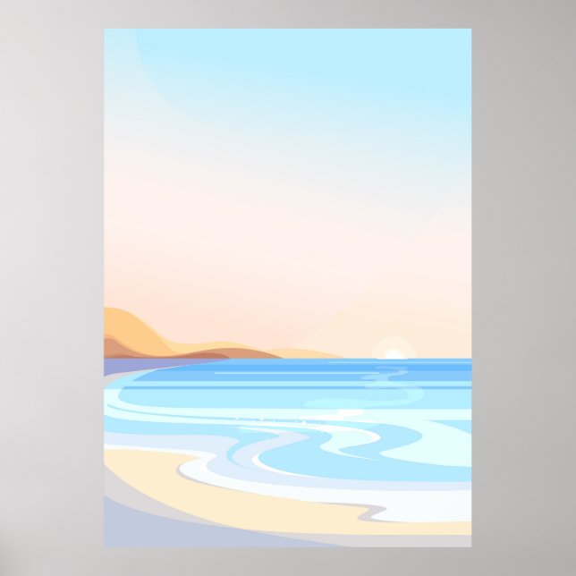 Beach travel poster (Front)