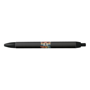 Beach Travelling - Husband and Wife Travel Partner Black Ink Pen