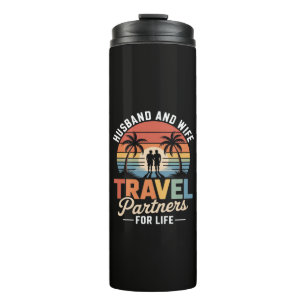 Beach Travelling - Husband and Wife Travel Partner Thermal Tumbler