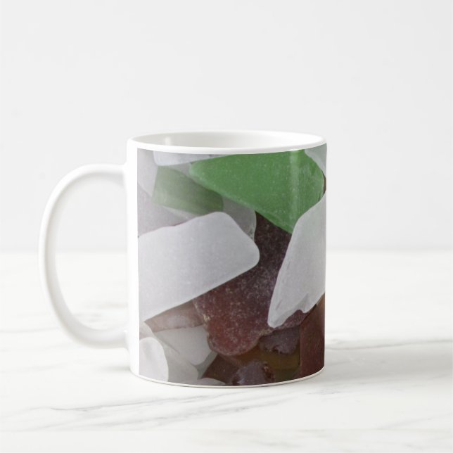 Beach Treasures Collection Photo Sea Glass Coffee Mug (Left)