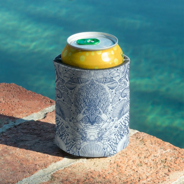 Beach treasures in blue can cooler (In Situ Pool)