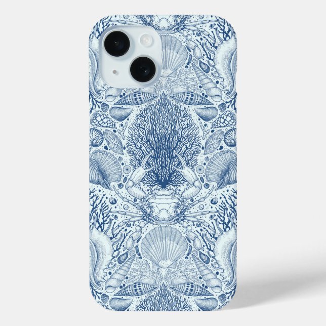 Beach treasures in blue Case-Mate iPhone case (Back)
