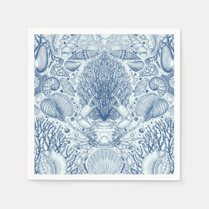 Beach treasures in blue napkin