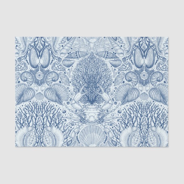 Beach treasures in blue tissue paper (Front)