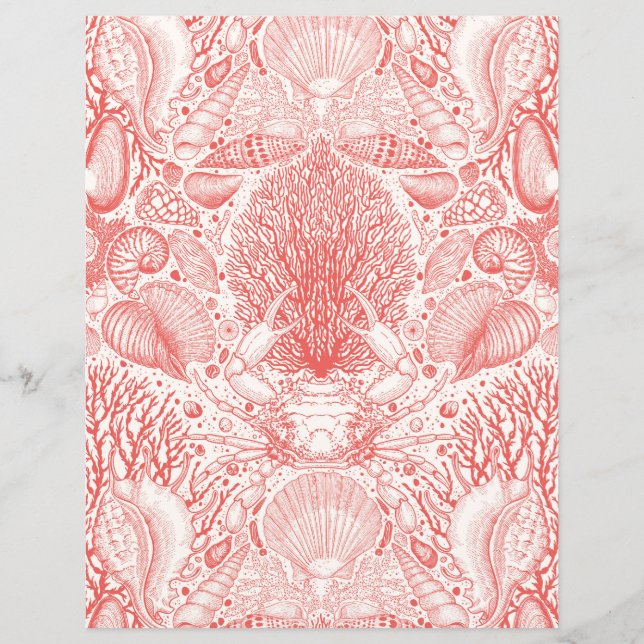 Beach treasures in coral red (Front)