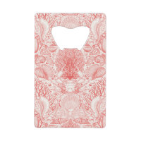 Beach treasures in coral red