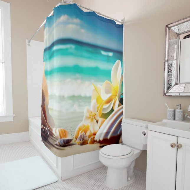 Beach Treasures Shower Curtain (In Situ)