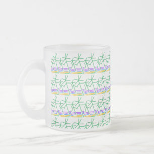 Beach Trees  Frosted Glass Coffee Mug