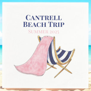 Beach Trip Beach Chair Reunion  Napkin