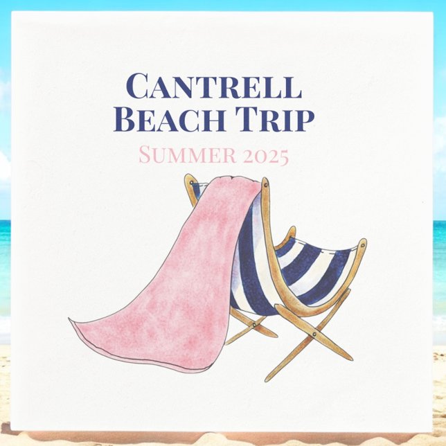 Beach Trip Beach Chair Reunion  Napkin (Creator Uploaded)