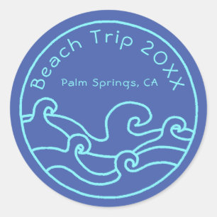 Beach Trip Family Vacation Reunion Girls Weekend Classic Round Sticker