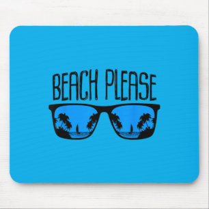 Beach Tropical Beach Sungles Reflection Hawaiian Mouse Mat