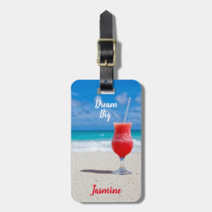 Beach Tropical Blue Ocean Dream Big Luggage Tag