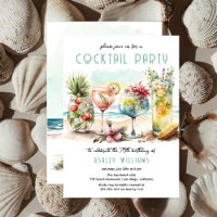 Beach Tropical Cocktails 70th Birthday Party