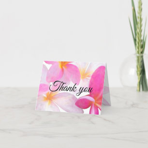 Beach Tropical Floral Hawaii Wedding Thank You