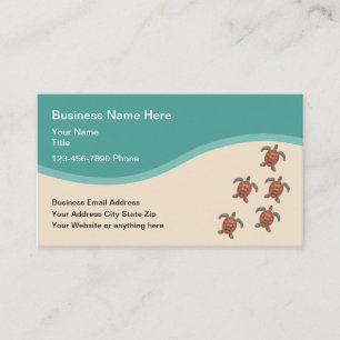 Beach Tropical Nature Theme Business Card