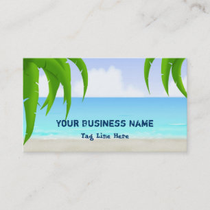 Beach Tropical Palm Trees Business Card