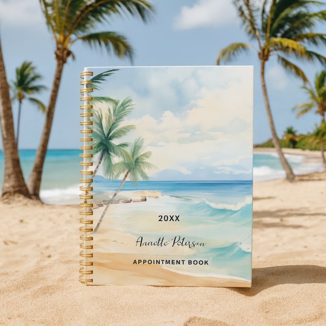 Beach tropical palm trees waves 2027 planner (Creator Uploaded)