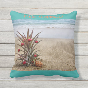 Beach Tropical Pineapple Christmas Pillow