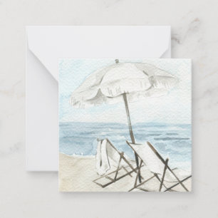 Beach Tropical Square Photo Christmas Note Card