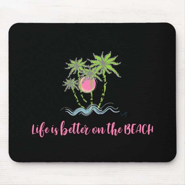 Beach Tropical Style Summer Graphic Mouse Mat (Front)